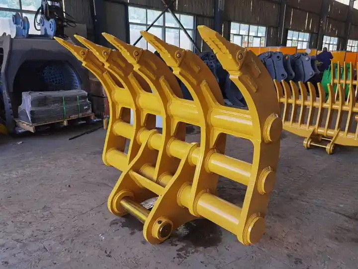 1000mm- 2400mm Ekskavatör Kök Rake Mini Ekskavatör için 1-80T Kök Rake