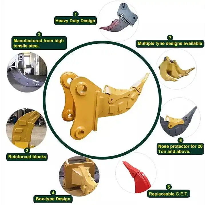 1-30t Excavator Rock Ripper Para Trator Agricola Burun Koruyucu ile